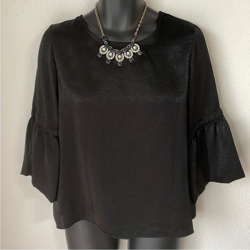 Waverly Grey Bell Sleeve Top